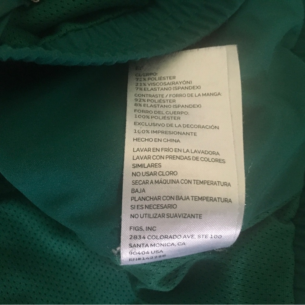 FIGS Sydney Scrub Jacket in a hunter green color - Picture 9 of 13